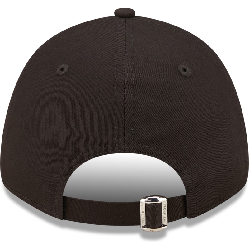 new-era-curved-brim-pink-logo-9forty-league-essential-new-york-yankees-mlb-black-adjustable-cap