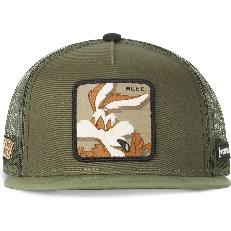 cappelli-piatta-verde-snapback-coyote-looney-tunes-di-capslab cappelli-piatta-verde-snapback-coyote-looney-tunes-di-capslab