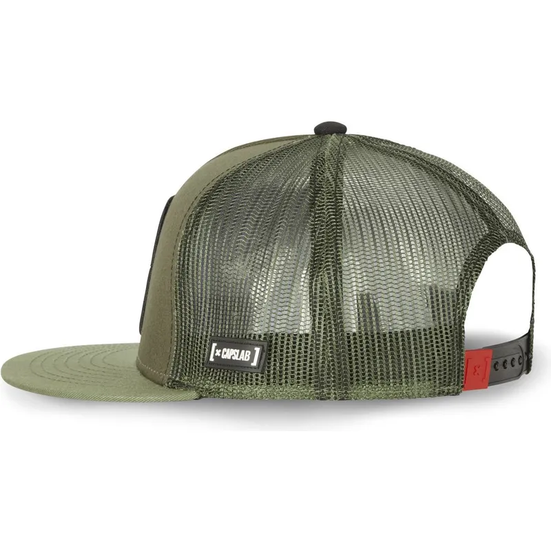 mutzen-flach-grun-snapback-kojote-looney-tunes-von-capslab