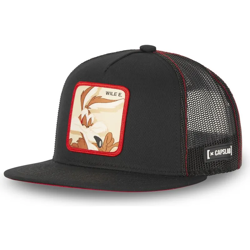 cappelli-piatta-nero-snapback-coyote-looney-tunes-di-capslab