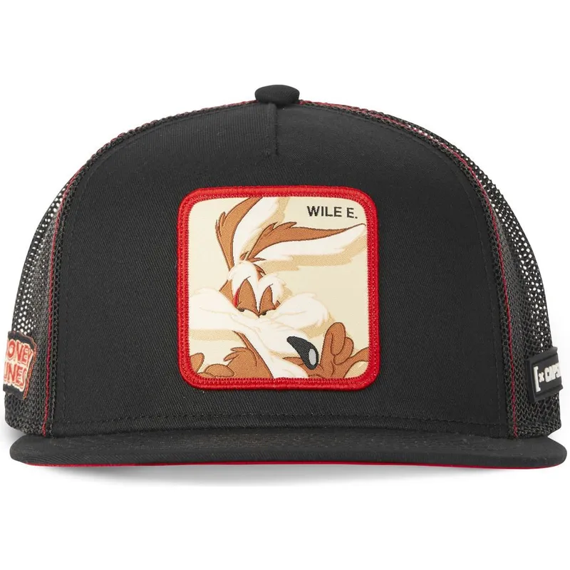 cappelli-piatta-nero-snapback-coyote-looney-tunes-di-capslab