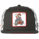 cappello-trucker-piatto-nero-e-bianco-mario-kart-casf-ju1-super-mario-bros-di-capslab