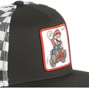 cappello-trucker-piatto-nero-e-bianco-mario-kart-casf-ju1-super-mario-bros-di-capslab