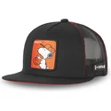 cappelli-piatta-nero-snapback-snoopy-arachidi-di-capslab