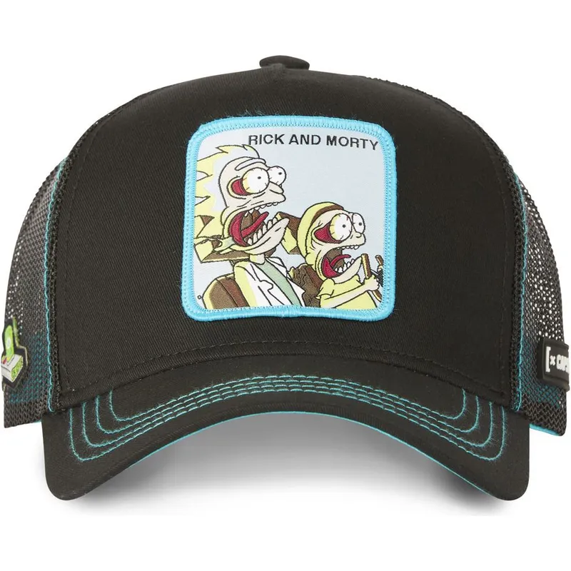 cappellino-trucker-nero-rick-y-morty-re3-rick-y-morty-di-capslab