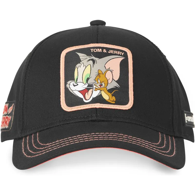cappellino-curvo-nero-regolabile-tom-e-jerry-tj3-looney-tunes-di-capslab