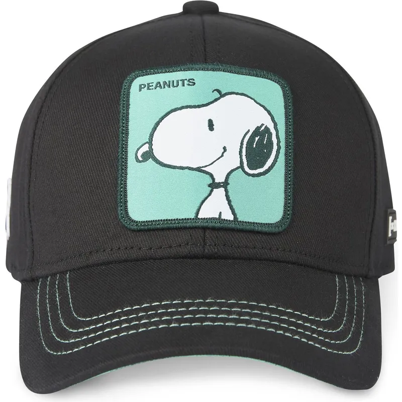cappellino-curvo-nero-snapback-snoopy-nu1-peanuts-di-capslab