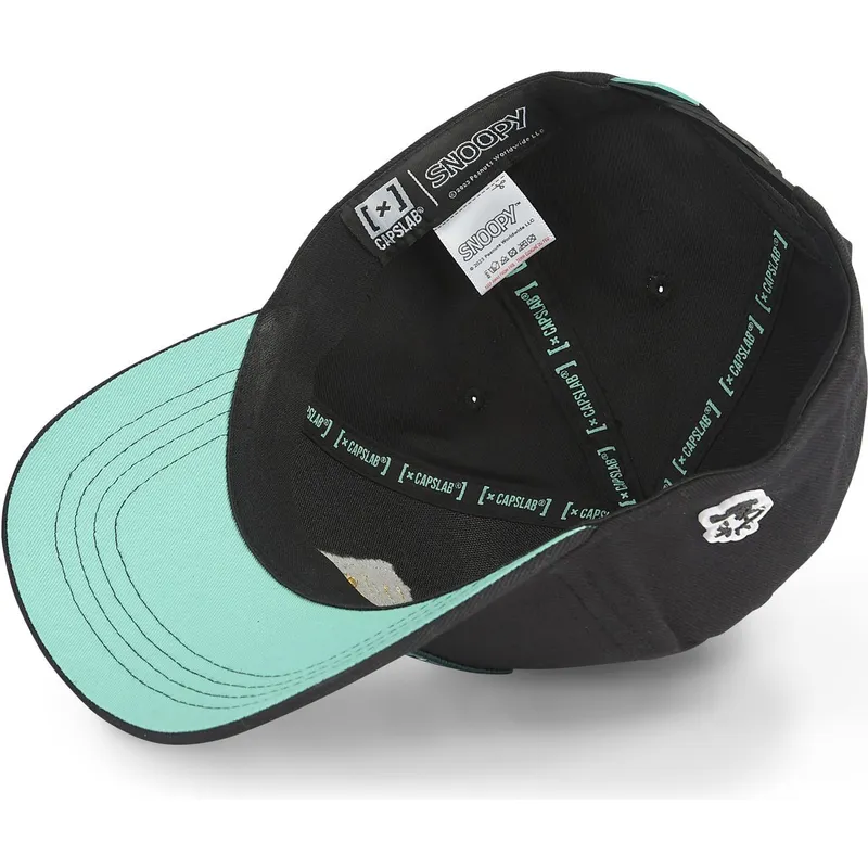 cappellino-curvo-nero-snapback-snoopy-nu1-peanuts-di-capslab