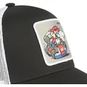 trucker-cap-schwarz-und-weiss-mario-kart-dri2-super-mario-bros-von-capslab