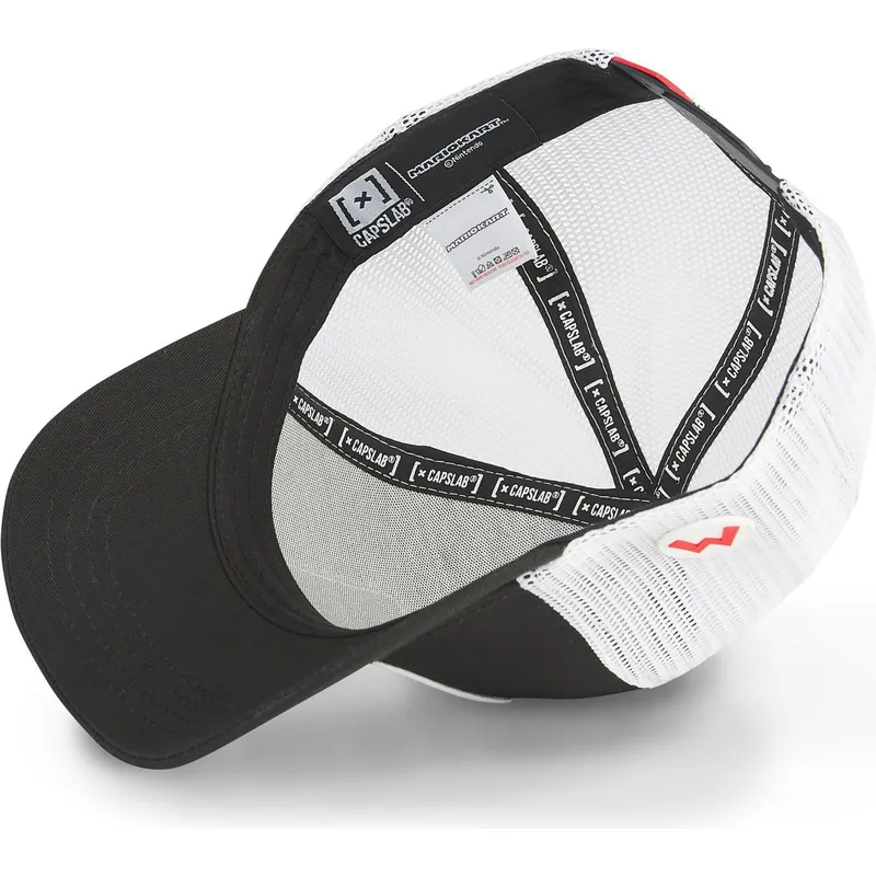 trucker-cap-schwarz-und-weiss-mario-kart-dri2-super-mario-bros-von-capslab