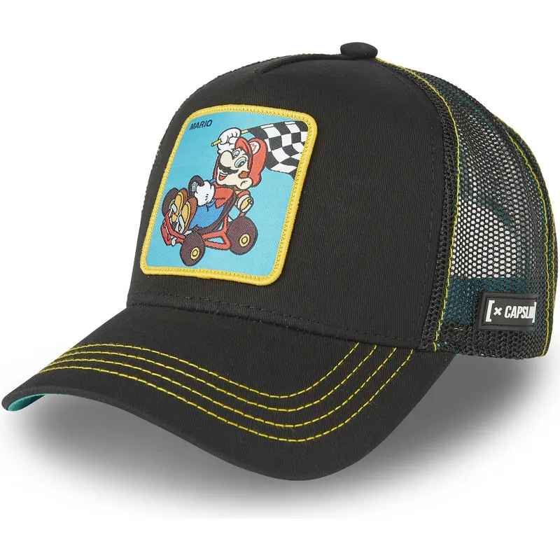 cappelli-curva-nero-snapback-mario-super-mario-bros-di-capslab cappelli-curva-nero-snapback-mario-super-mario-bros-di-capslab