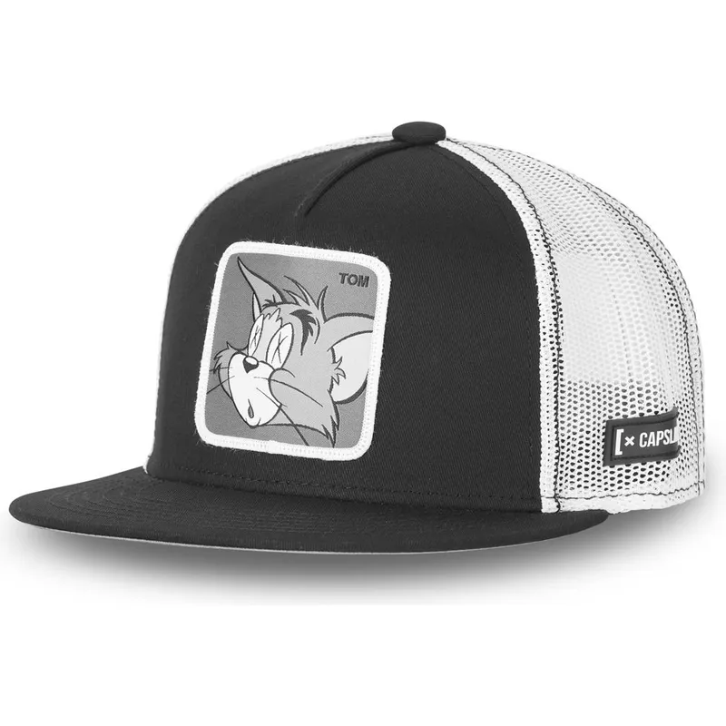 mutzen-flach-schwarz-snapback-tom-looney-tunes-von-capslab mutzen-flach-schwarz-snapback-tom-looney-tunes-von-capslab