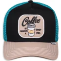 trucker-kasket-sort-bla-og-brun-coffe-is-always-a-good-idea-hft-food-fra-djinns