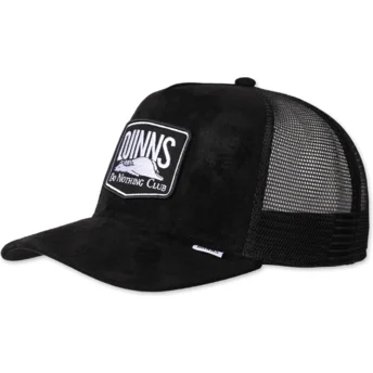 Cappellino trucker nero Do Nothing Club HFT DNC 3.0 Hairy Suede di Djinns
