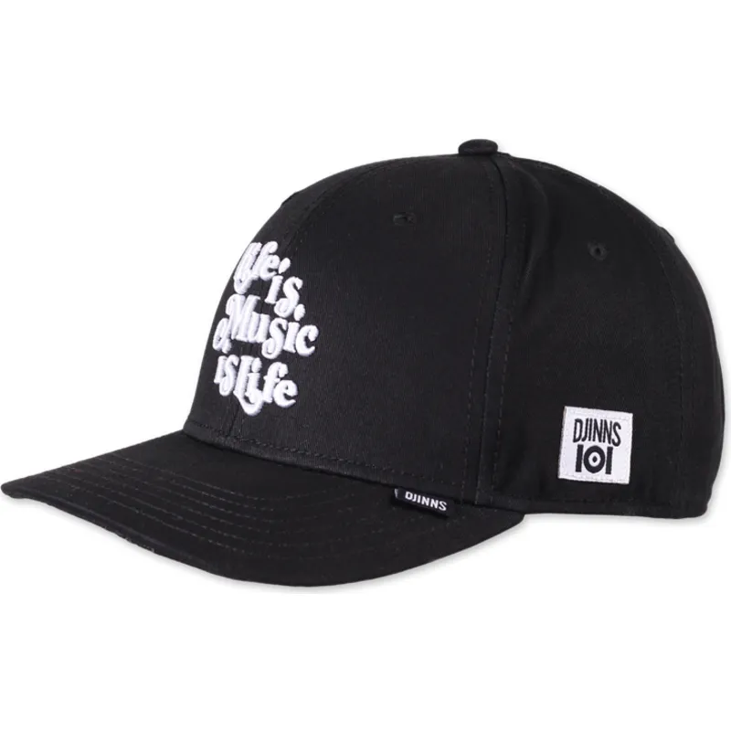 cappelli-curva-nero-cinghia-regolabile-di-djinns