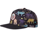 snapback-nero-con-visiera-piatta-gepard-linen-di-djinns
