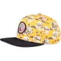 djinns-lucky-cat-linen-cappellino-snapback-giallo-e-nero-con-visiera-piatta
