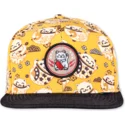 djinns-lucky-cat-linen-cappellino-snapback-giallo-e-nero-con-visiera-piatta