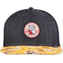 cappello-snapback-piatto-nero-e-giallo-lucky-cat-linen-rev-di-djinns