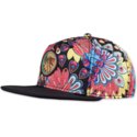 djinns-flat-brim-peacock-linen-multicolor-snapback-cap