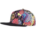 flerfarvet-flat-cap-snapback-peacock-linen-fra-djinns