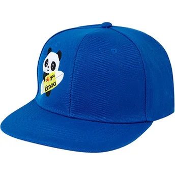 Gorra plana azul snapback Panda by Domingo Zapata de Kimoa