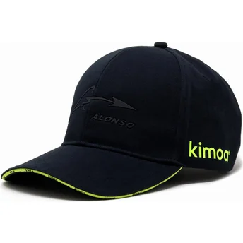 schwarze-verstellbare-kappe-mit-gebogenem-schirm-fernando-alonso-von-aston-martin-formula-1-von-kimoa