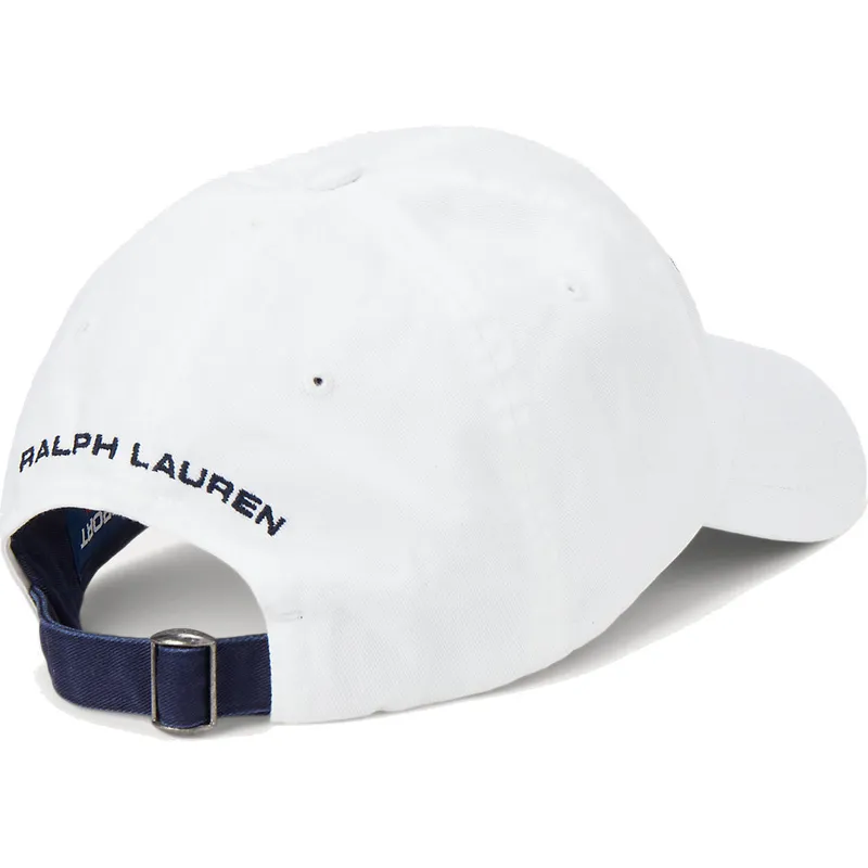 cappelli-curva-bianco-cinghia-regolabile-di-polo-ralph-lauren