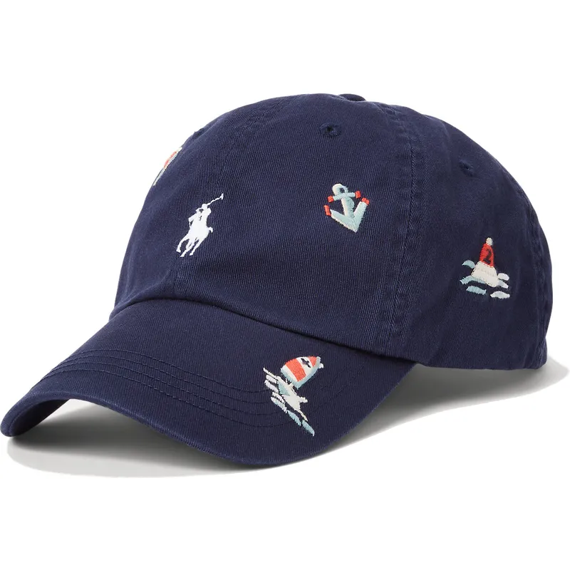 mutzen-gebogen-marineblau-verstellbares-band-von-polo-ralph-lauren mutzen-gebogen-marineblau-verstellbares-band-von-polo-ralph-lauren
