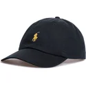 schwarze-verstellbare-curved-cap-mit-goldenem-logo-cotton-chino-classic-sport-von-polo-ralph-lauren