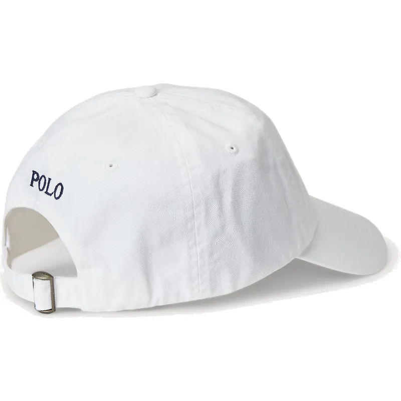 cappelli-curva-bianco-cinghia-regolabile-di-polo-ralph-lauren