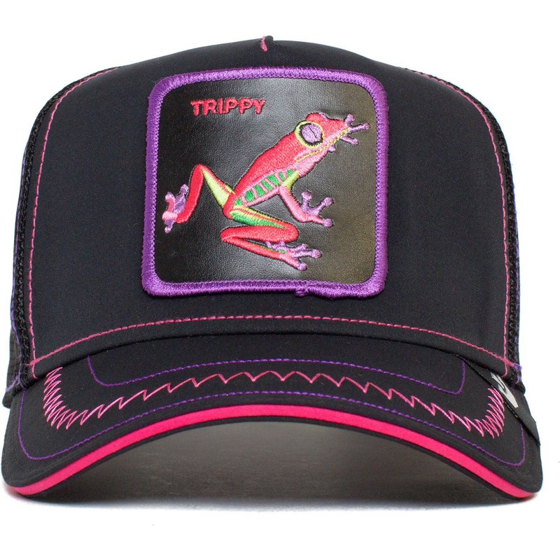 goorin-bros-frog-trippy-triiipppy-this-is-the-drip-the-farm-black-trucker-hat