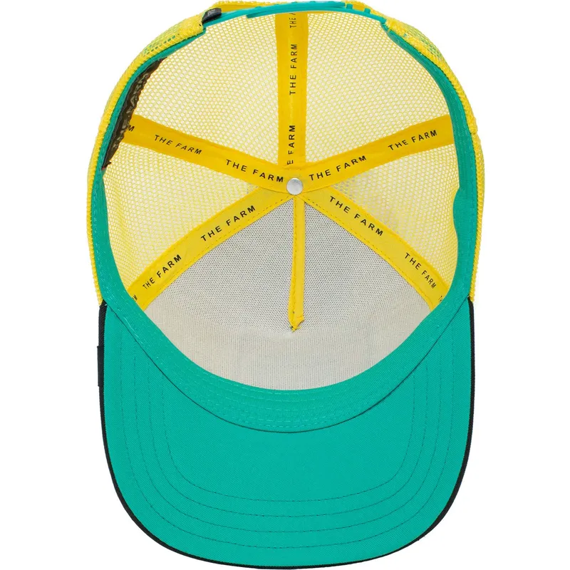 cappellino-trucker-giallo-e-nero-cane-labrador-retriever-loyal-doggy-trip-the-farm-di-goorin-bros