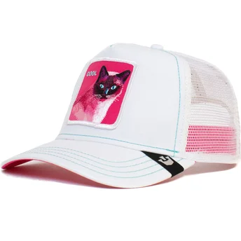cappellino-trucker-bianco-gatto-cool-kitty-trip-the-farm-di-goorin-bros