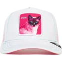 cappellino-trucker-bianco-gatto-cool-kitty-trip-the-farm-di-goorin-bros