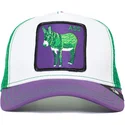 gorra-trucker-bianca-verde-e-viola-burro-ass-donkey-trip-the-farm-di-goorin-bros