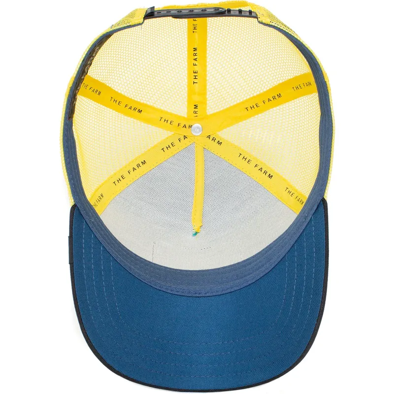 trucker-cap-schwarz-und-gelb-hahn-cock-trip-the-farm-von-goorin-bros