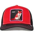 cappellino-trucker-rosso-e-nero-volpe-foxy-fox-trip-the-farm-di-goorin-bros