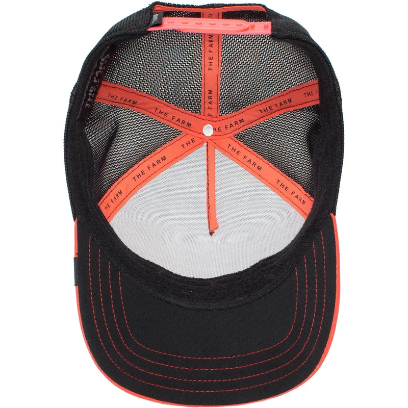 trucker-cap-schwarz-und-rot-panther-black-panther-dark-shines-the-farm-von-goorin-bros