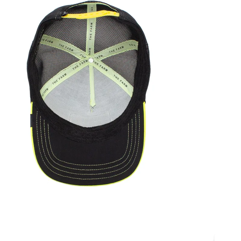 cappellino-trucker-nero-e-giallo-leone-king-everything-the-light-touches-the-farm-di-goorin-bros