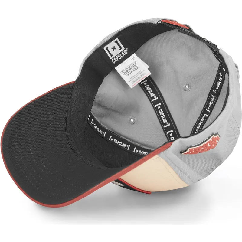 cappellino-curvo-beige-blu-marino-e-rosso-snapback-bugs-bunny-bu6-looney-tunes-di-capslab
