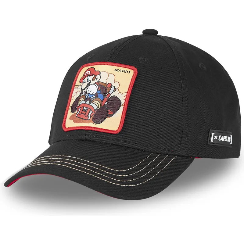 cappellino-curvo-nero-regolabile-mario-casb-cu1-super-mario-bros-di-capslab