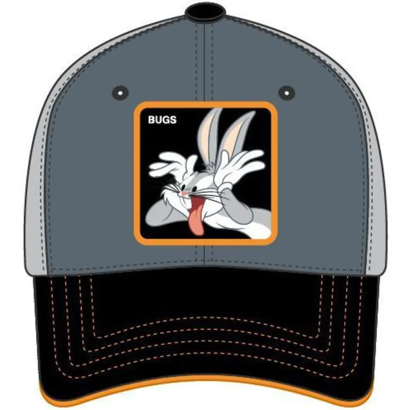 cappellino-curvo-grigio-regolabile-bugs-bunny-bu4-looney-tunes-di-capslab