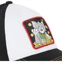 cappellino-curvo-bianco-e-nero-snapback-tom-t12-looney-tunes-di-capslab