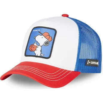 Casquette trucker blanche, bleue et rouge Snoopy VA2 Peanuts Capslab