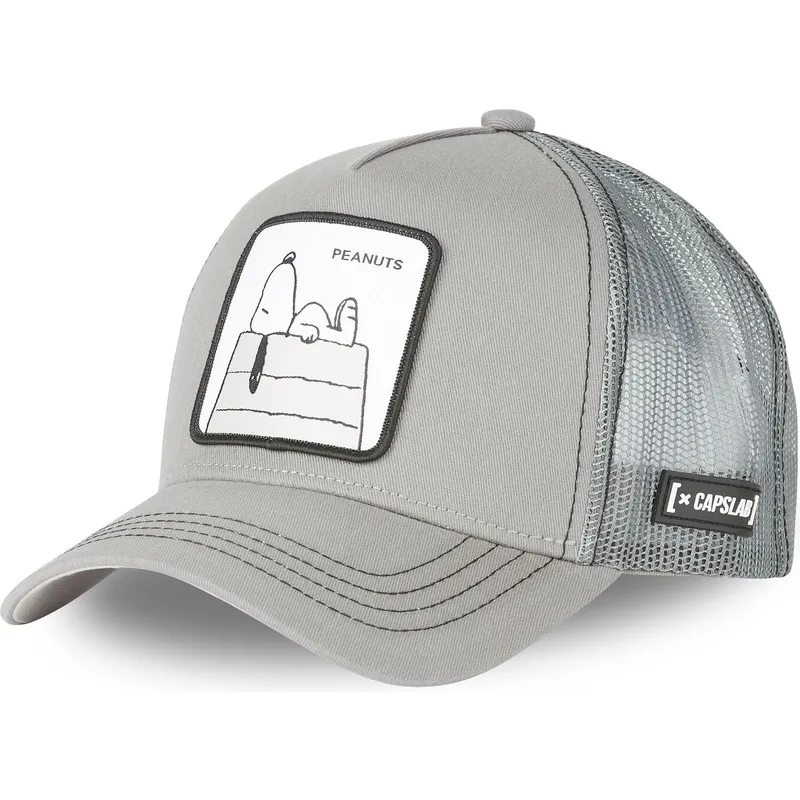 mutzen-gebogen-grau-snapback-snoopy-erdnusse-von-capslab mutzen-gebogen-grau-snapback-snoopy-erdnusse-von-capslab