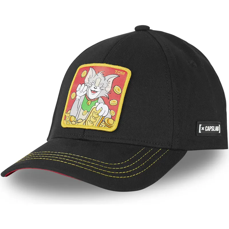 cappellino-curvo-nero-snapback-tom-t11-looney-tunes-di-capslab