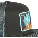 cappello-piatto-trucker-nero-e-blu-son-goku-super-saiyan-blue-sa1-dragon-ball-di-capslab