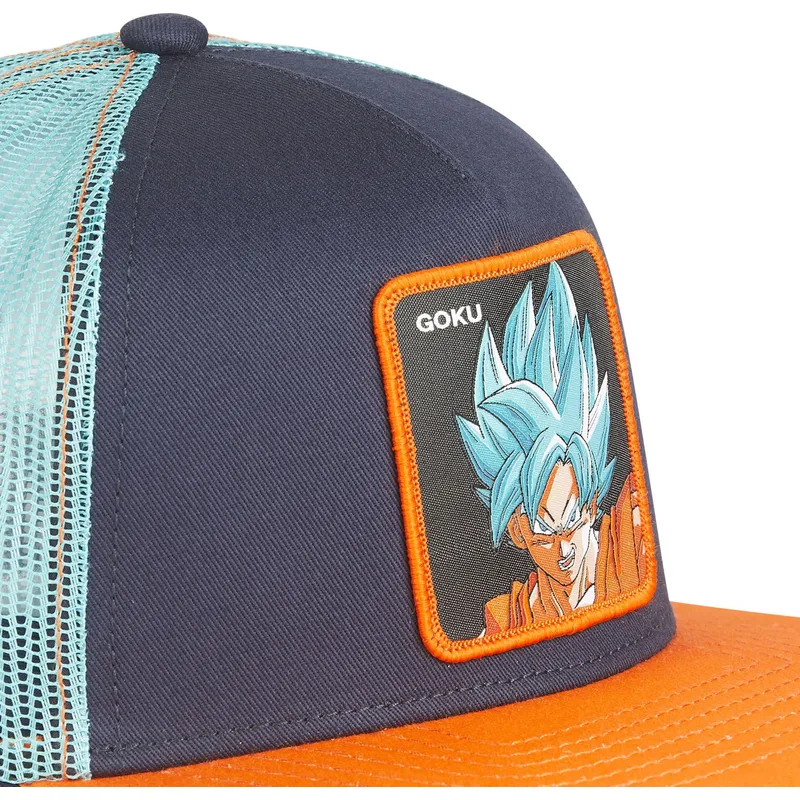 cappello-piatto-trucker-blu-marino-e-arancione-son-goku-super-saiyan-blue-sa2-dragon-ball-di-capslab