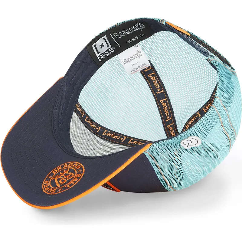 cappello-piatto-trucker-blu-marino-e-arancione-son-goku-super-saiyan-blue-sa2-dragon-ball-di-capslab